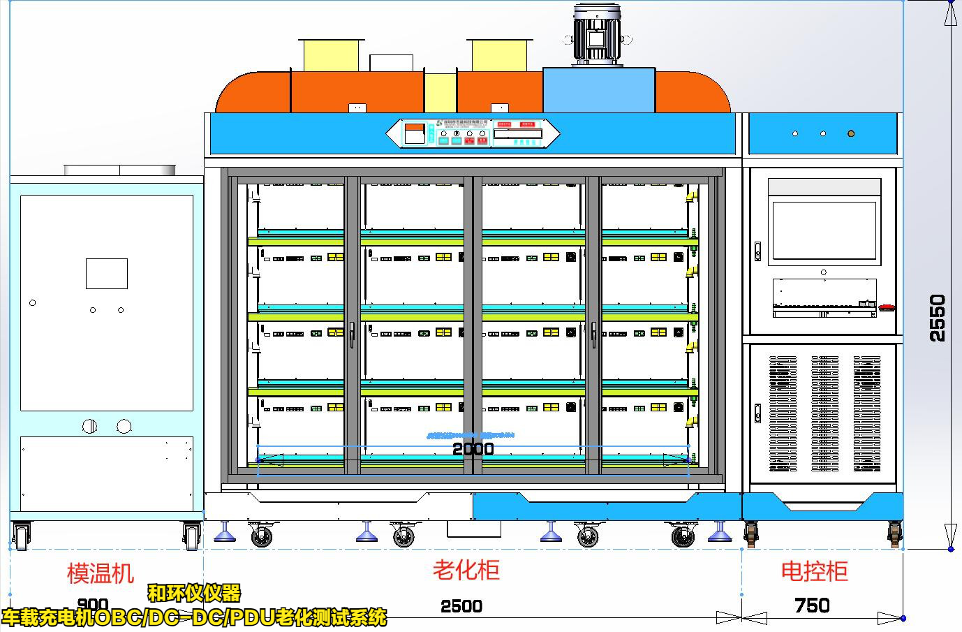 车载充电机OBC/DC-DC/PDU老化测试系统(图1)